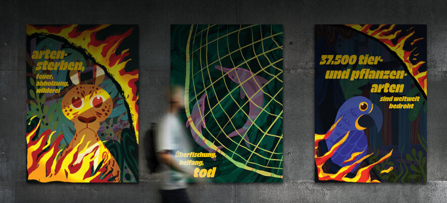 Flat style - poster illustrations